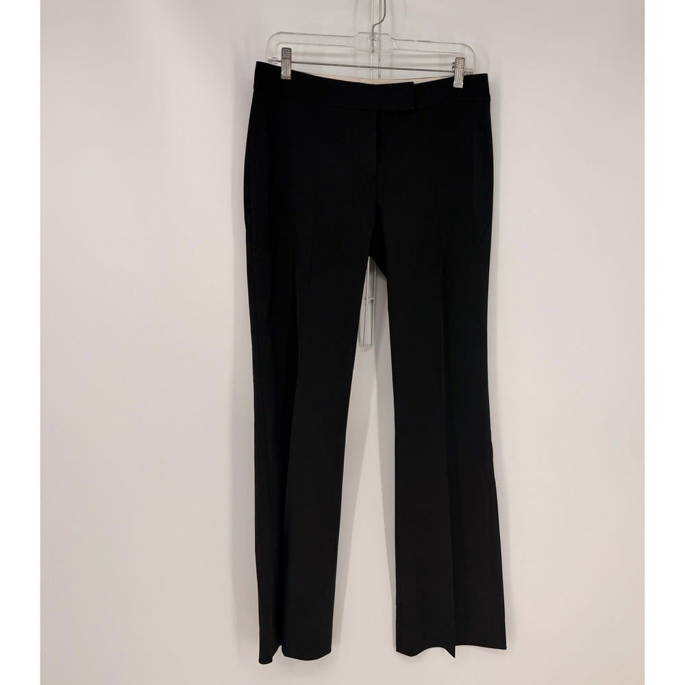 Tahari Dress Pants Women 6 Black Stretch Straight Leg Career Office Versatile